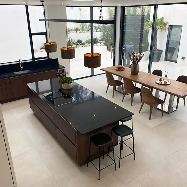 Basement finishing with bespoke joinery, flooring and paintwork