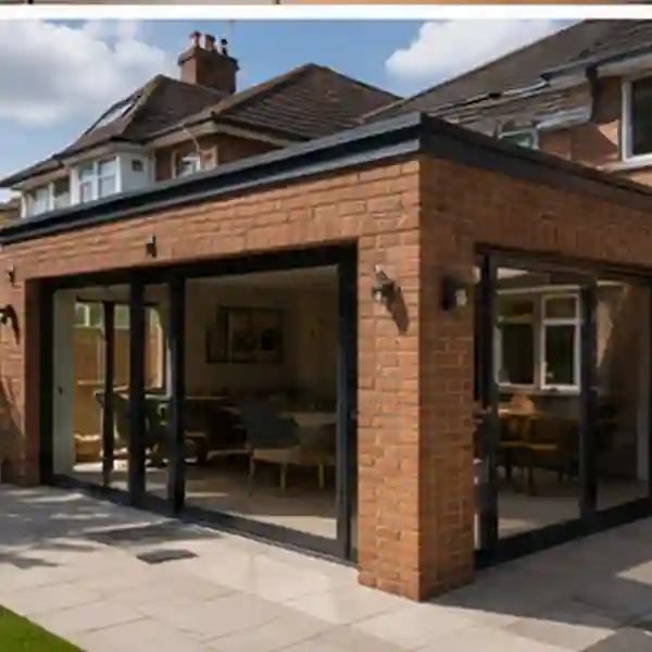 Kitchen extension in Hampton Court KT8 with open plan kitchen diner