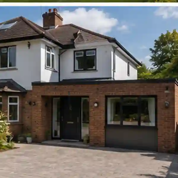 Garden facing doors in Hampton Court kitchen extension near East Molesey