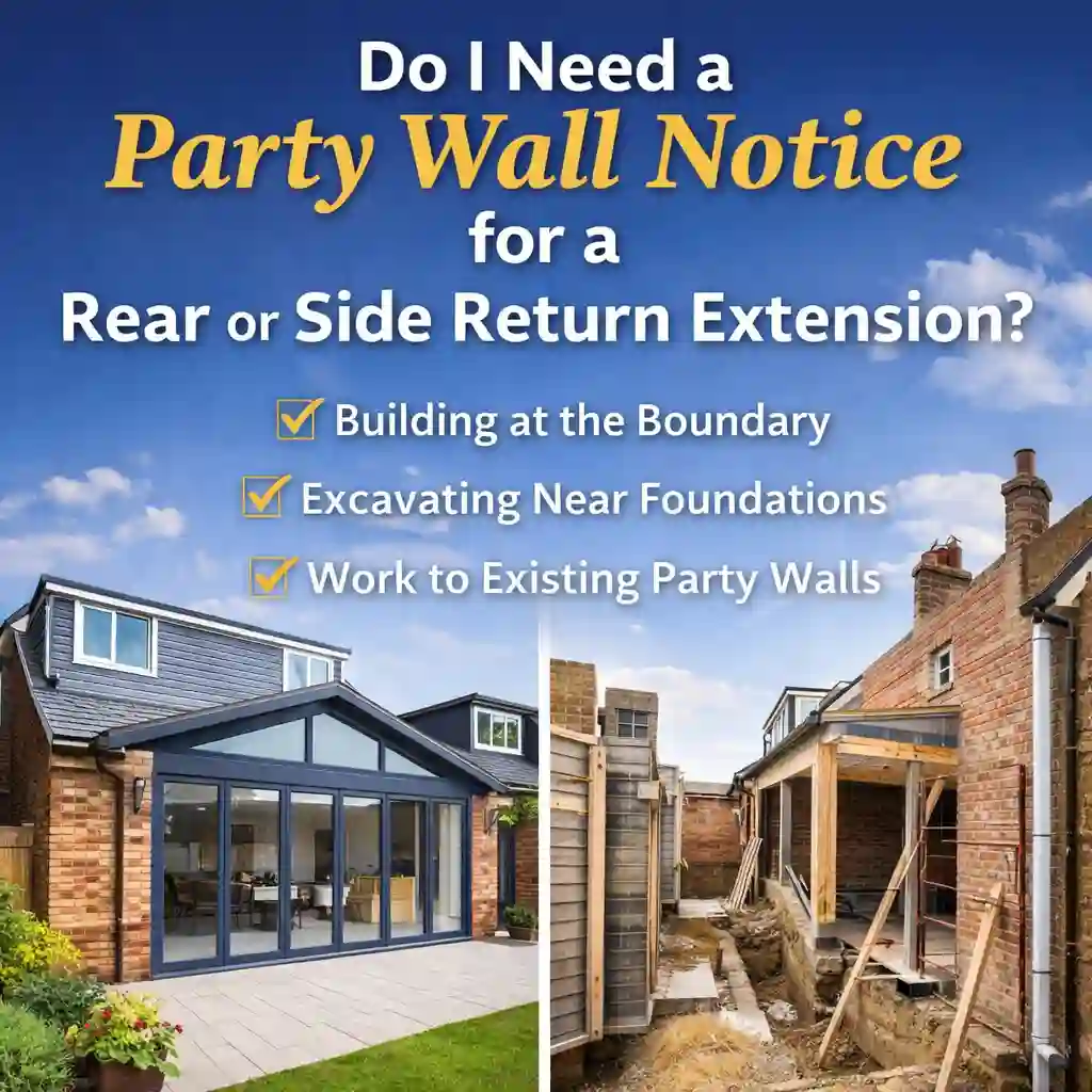 Party Wall Notice for Rear or Side Return Extensions