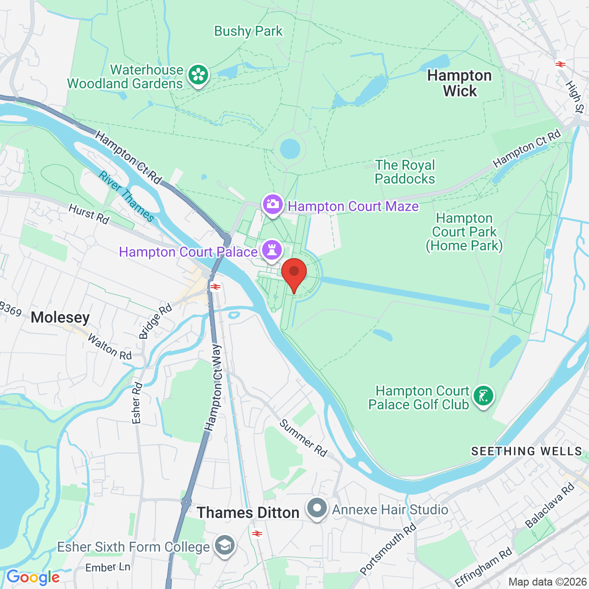 Map of Hampton Court