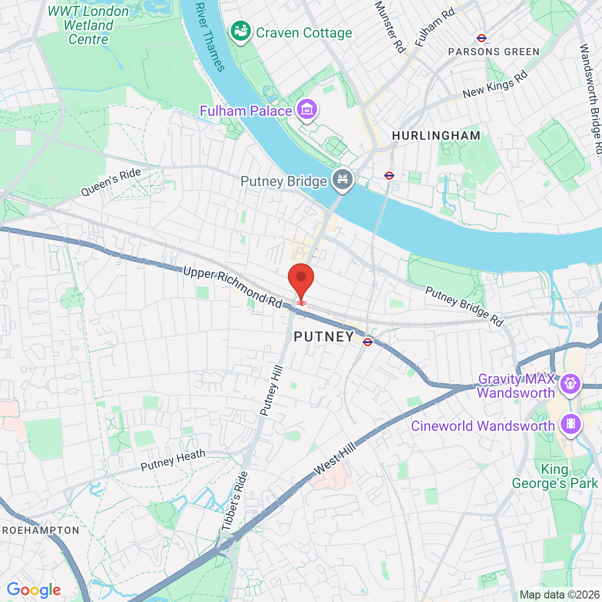Map of Putney