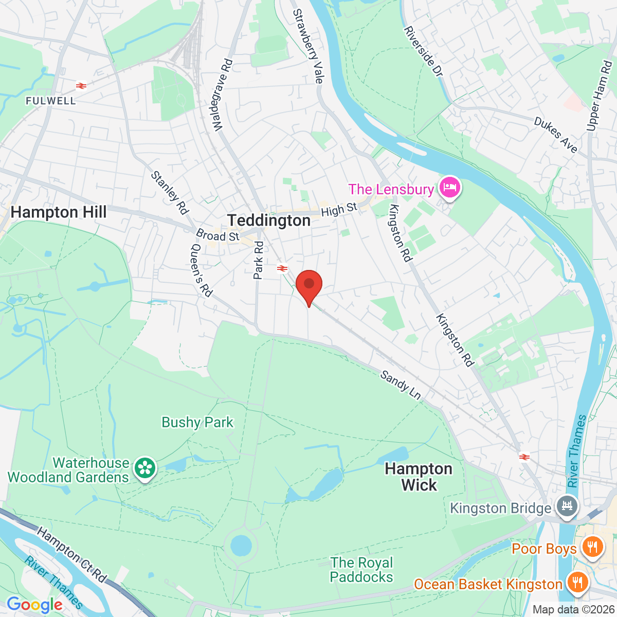 Map of Teddington