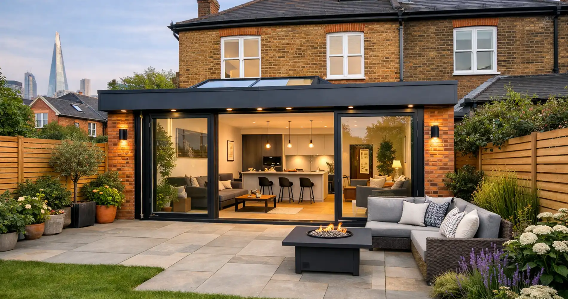 single storey extensions built by HWP Design & Build in Surrey